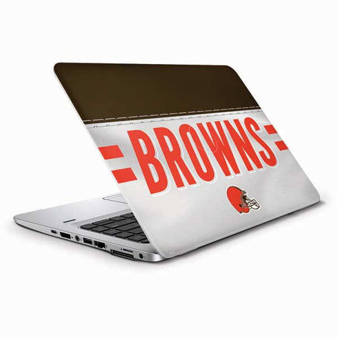 NFL Cleveland Browns White Striped HP Elitebook Skin